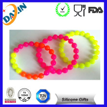 Bracelete colorido do silicone do grânulo para miúdos